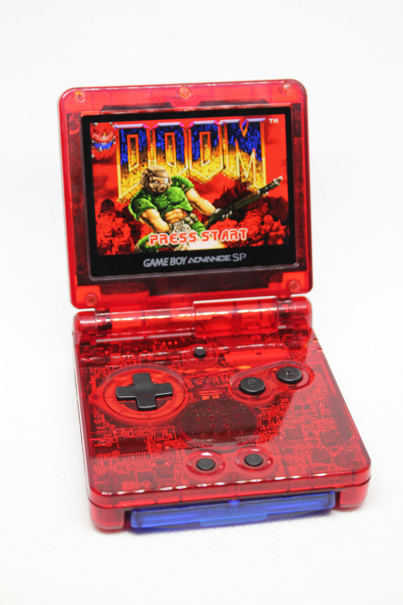 Game Boy Advance SP IPS V2 Console Clear Red – Cool Spot Gaming