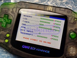 Game Boy Advance IPS V2 Console - Clear Black and Green