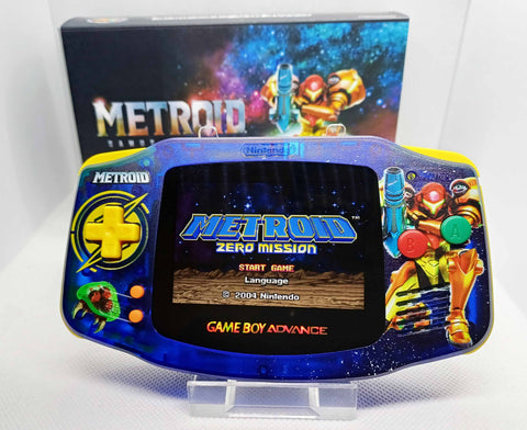 Game Boy Advance IPS Console Metroid Edition + Presentation Box