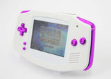 Game Boy Advance IPS V2 Console - White and Metallic Purple