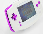 Game Boy Advance IPS V2 Console - White and Metallic Purple
