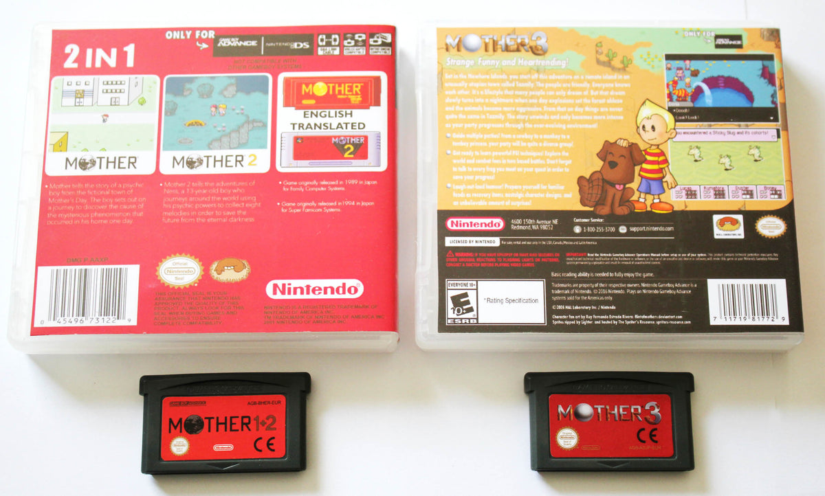 Mother 1, 2 and 3 for Gameboy Advance (GBA) English version +