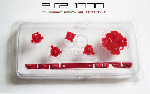 PSP 1000 Replacement Clear Red Button Set