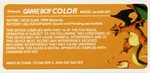 Game Boy Colour Custom Back Stickers