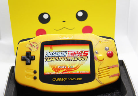 Game Boy Advance IPS V2 Console Pikachu Edition + Presentation Box