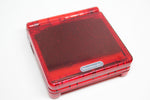 Game Boy Advance SP IPS V2 Console - Clear Red (+ Adjustable Brightness)
