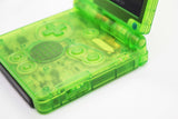 Game Boy Advance SP IPS V2 Console - Clear Green (+ Adjustable Brightness)