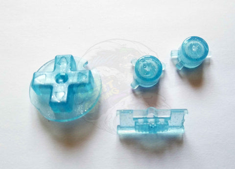 Game Boy Colour GBC Replacement Buttons - Crystal