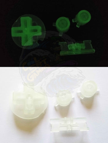 Game Boy Colour GBC Replacement Buttons - Glow in the Dark