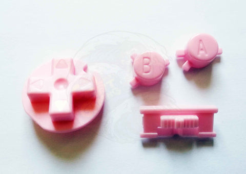 Game Boy Colour GBC Replacement Buttons - Baby Pink