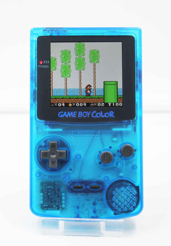Game Boy Colour IPS Console - Clear Blue