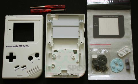 Original DMG Game Boy Replacement Housing Shell Kit - Cream/Pearl White