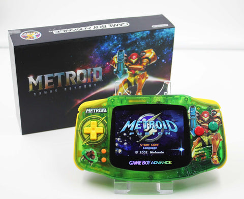 Game Boy Advance IPS V2 Console Metroid Edition + Presentation Box