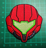 Metroid Samus Helmet Embroidery Patch