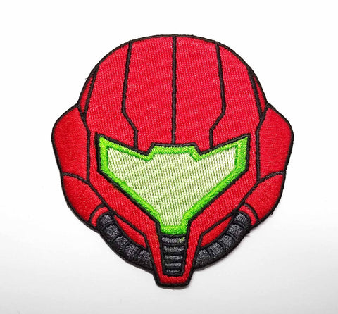 Metroid Samus Helmet Embroidery Patch