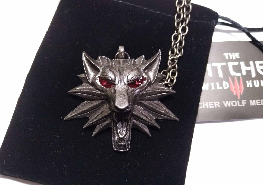 The Witcher 3: Wild Hunt Witcher Wolf Medallion Pendant/Necklace