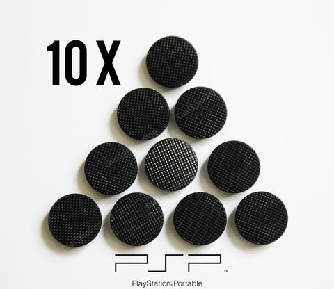10 x Black PSP Analog Joystick Button Caps (PSP 1000, 1003, 1004)