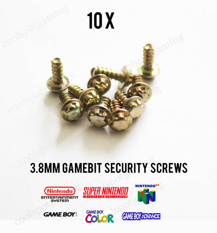 10 x 3.8mm Gamebit Security Screws