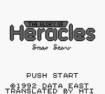 Glory of Heracles: Snap Story - English Translation - Game Boy