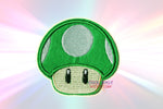 1UP Green Mushroom (Super Mario) Embroidery Iron on/Sew on Patch (7.6cm x 7.6cm)-Cool Spot's Gaming Emporium-Cool Spot Gaming