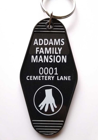 The Addams Family Hotel Keyring Fob