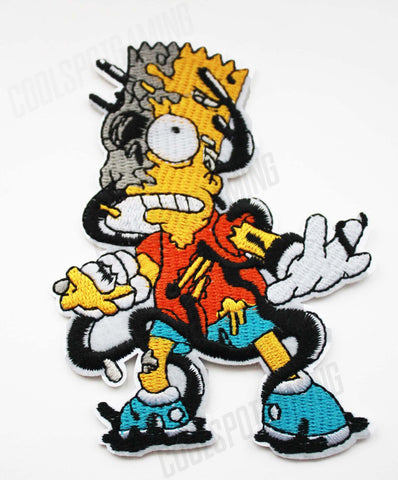 Bart Simpson & Venom Crossover - Embroidered Iron/Sew-on Patch