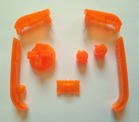 Game Boy Advance (GBA) Replacement Buttons - Clear Orange