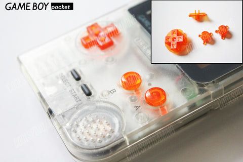 Game Boy Pocket Replacement Buttons - Clear Orange