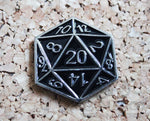 D20 (D&D) Dungeons and Dragons Dice - Pin Badge