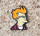 Futurama Fry 'Not Sure If....' Meme Pin Badge