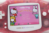 Game Boy Advance IPS V2 Console - Clear Pink and White