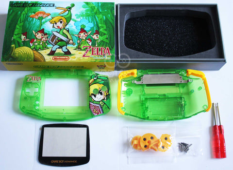 Game Boy Advance (GBA) Complete Housing Shell Kit & Presentation Box *IPS Ready* - Zelda