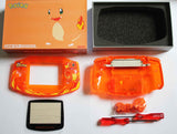 Game Boy Advance (GBA) Complete Housing Shell Kit & Presentation Box *IPS Ready* - Charmander