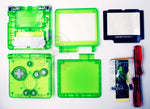 Game Boy Advance SP (GBA SP) Replacement Housing Shell Kit - Clear Green