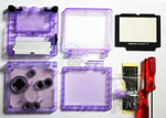 Game Boy Advance SP (GBA SP) Replacement Housing Shell Kit - Clear Atomic Purple