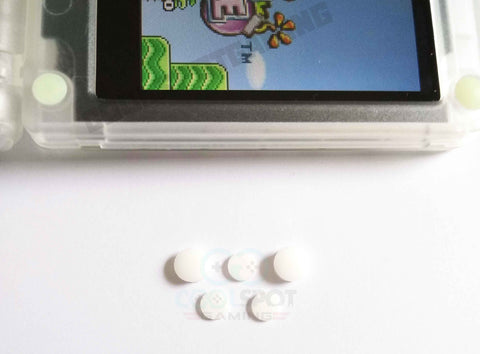 Game Boy Advance GBA SP Replacement Screw Covers/Caps Set (White)