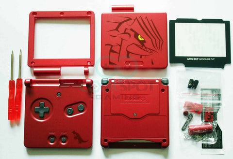 Game Boy Advance SP (GBA SP) Replacement Housing Shell Kit - Groudon ...
