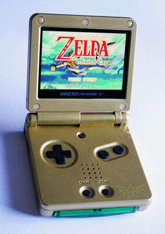 Game Boy Advance SP IPS V2 Console - Zelda (+ Adjustable Brightness)
