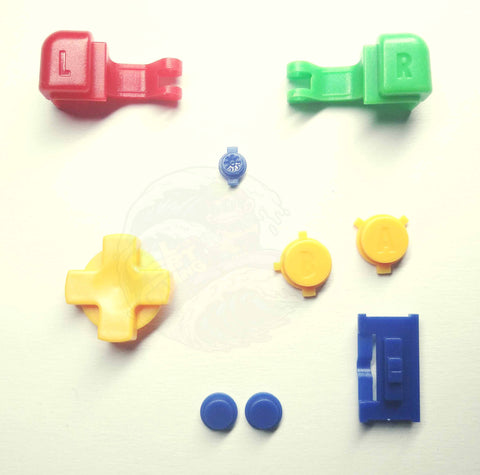 Game Boy Advance SP (GBA SP) Replacement Full Button Kit - Multi Colour