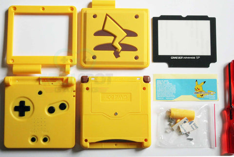 Game Boy Advance SP (GBA SP) Replacement Housing Shell Kit - Pikachu