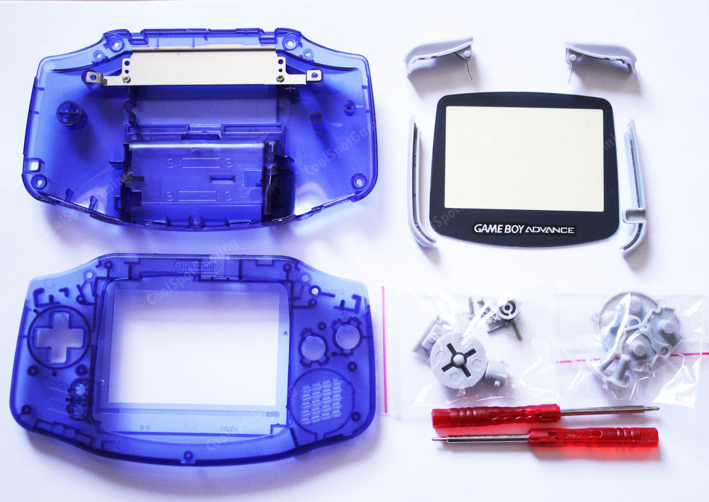 Game Boy Advance (GBA) Complete Replacement Housing Kit Clear