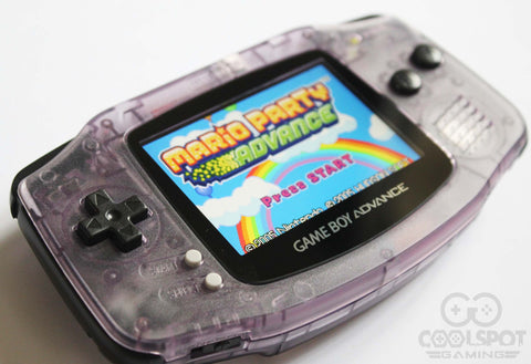 Game Boy Advance IPS V2 Console - Clear Purple and Black (+Adjustable Brightness)