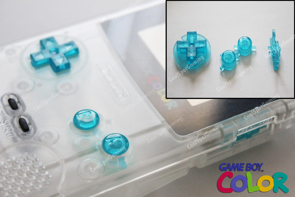 Game Boy Colour GBC Replacement Buttons - Clear Electric Blue – Cool ...