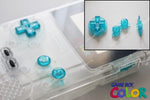 Game Boy Colour GBC Replacement Buttons - Clear Electric Blue