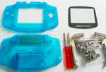 Game Boy Advance (GBA) Complete Replacement Housing Kit - Clear Electric Blue