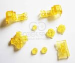 Game Boy Advance SP (GBA SP) Replacement Full Button Kit - Clear Yellow