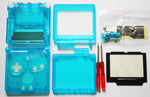Game Boy Advance SP (GBA SP) Replacement Housing Shell Kit - Clear Blue