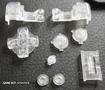 Game Boy Advance SP (GBA SP) Replacement Full Button Kit - Clear/Transparent