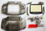 Game Boy Advance (GBA) Complete Replacement Housing Kit - Clear Smoke Black