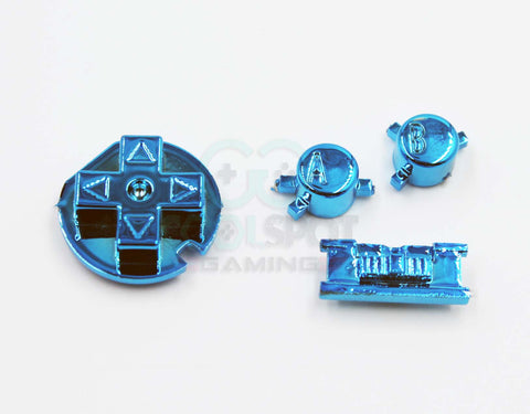 Game Boy Colour GBC Replacement Buttons - Metallic Blue